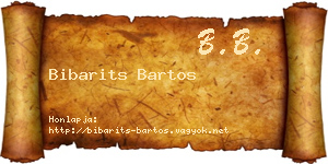 Bibarits Bartos névjegykártya